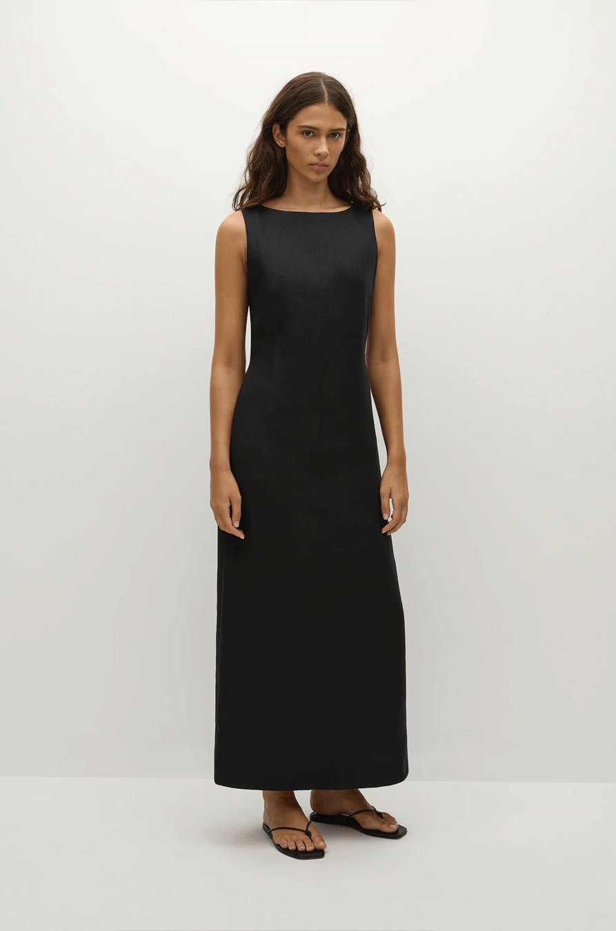 Taylor Midi Dress-Black
