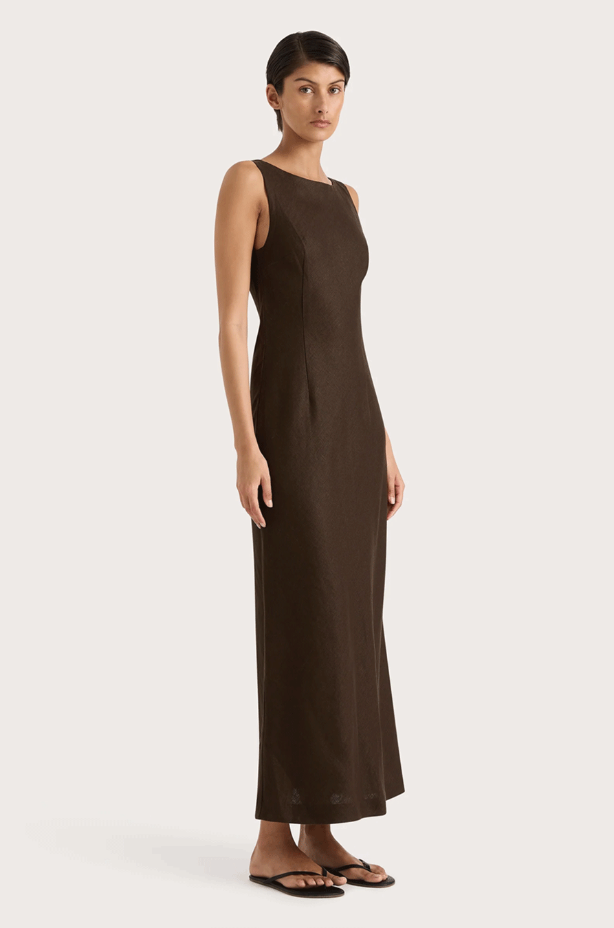Coffee Fable Maxi Dress 