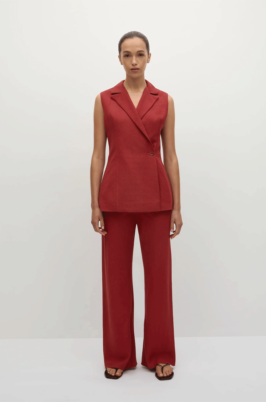Frame Blazer - Deep Red
