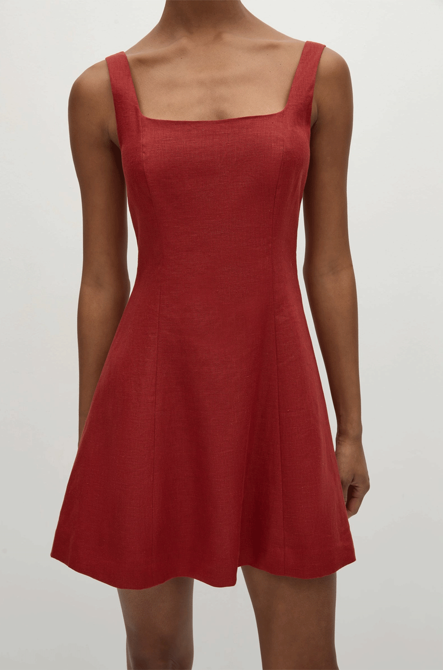 Ray Dress - Deep Red