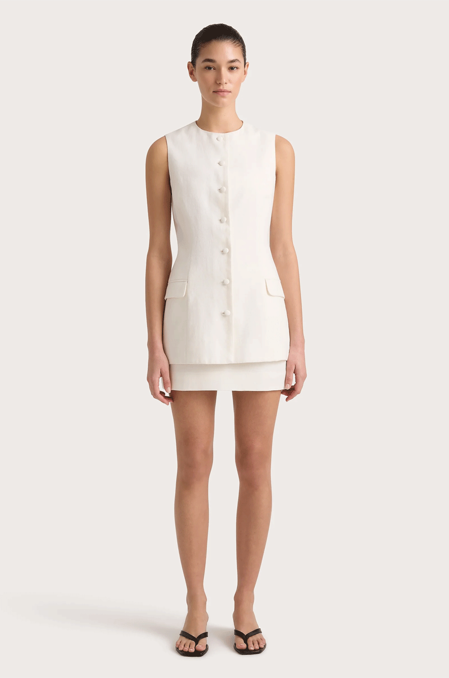 Jane Mini Skirt - White 