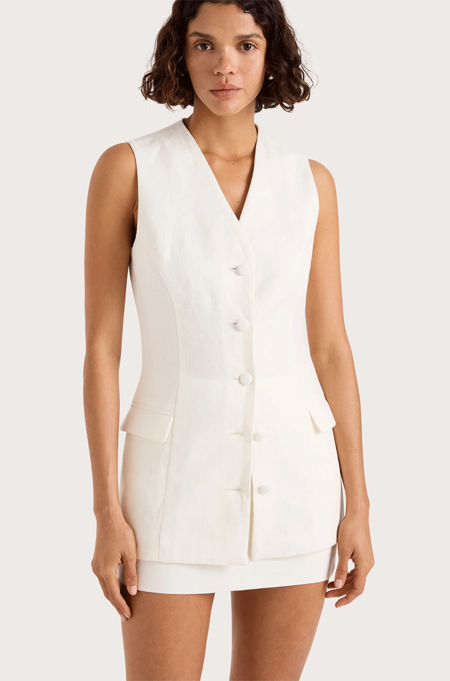 Eloise Vest - White
