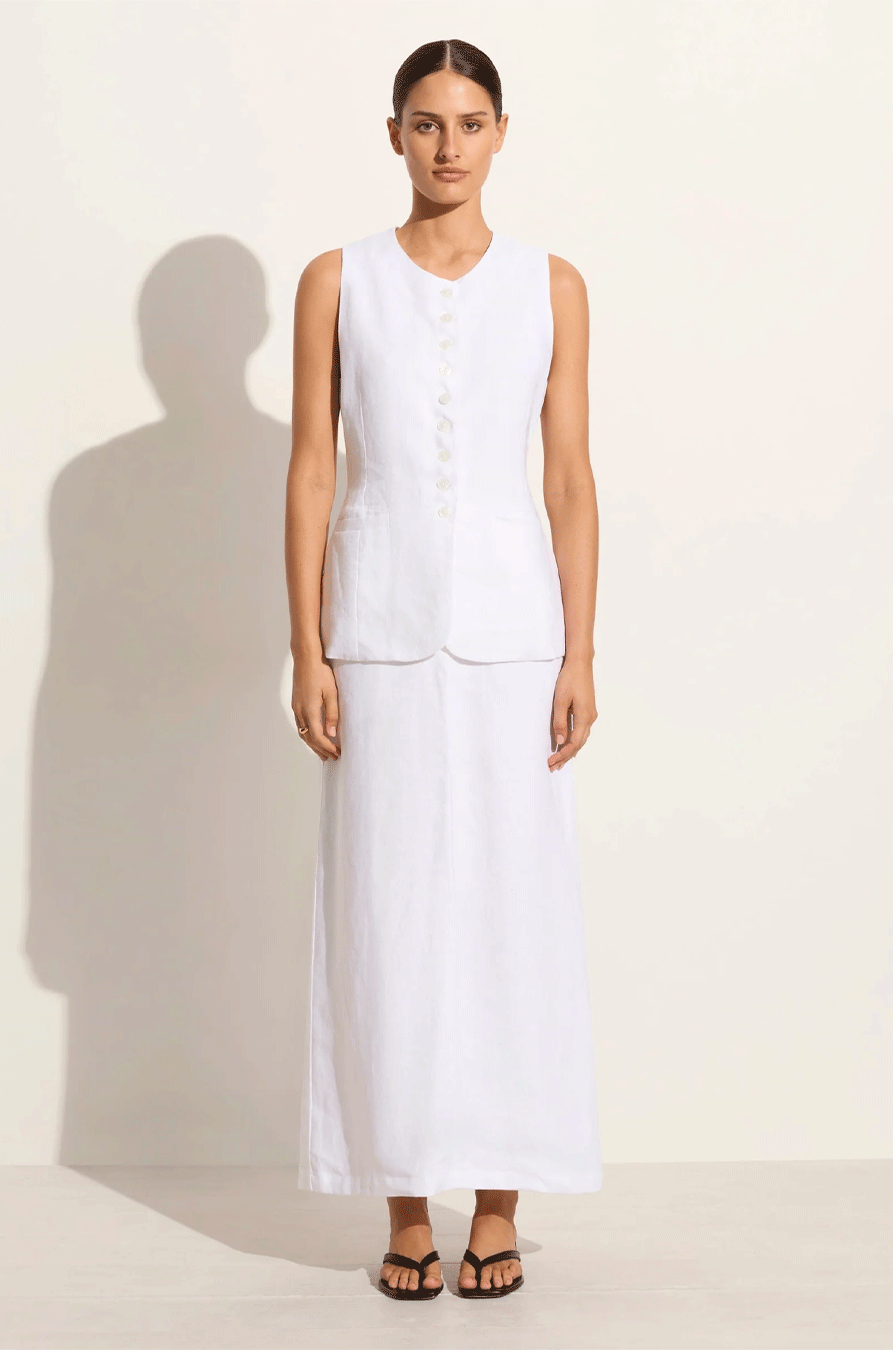 Ora Maxi Skirt - White 