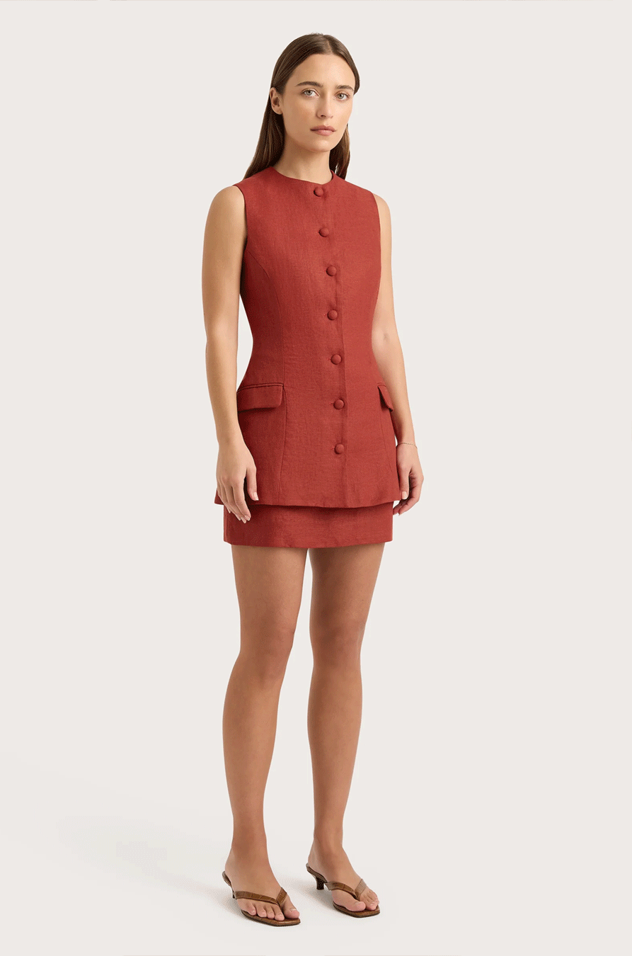 Jane Mini skirt - Deep Red 